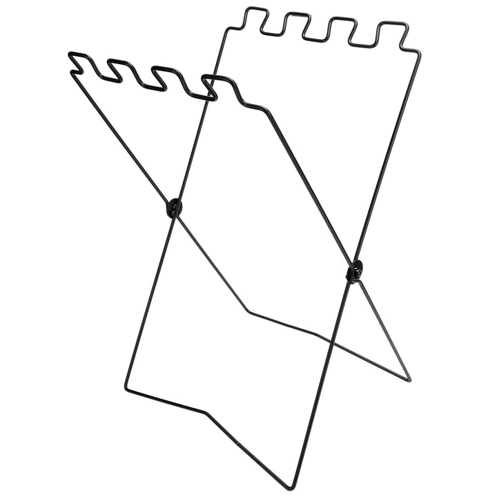 Headerbs Tragbarer, Faltbarer Müllbeutelständer, Eisendrahtregal für Camping, Picknick, Grillen, Lei
