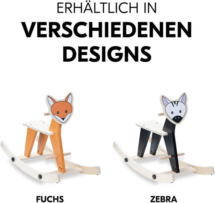 hauck Schaukeltier für Kleinkinder Rock N Swing ab 18 Monate bis 50 kg, Schaukelpferd Holz (FSC® Zer