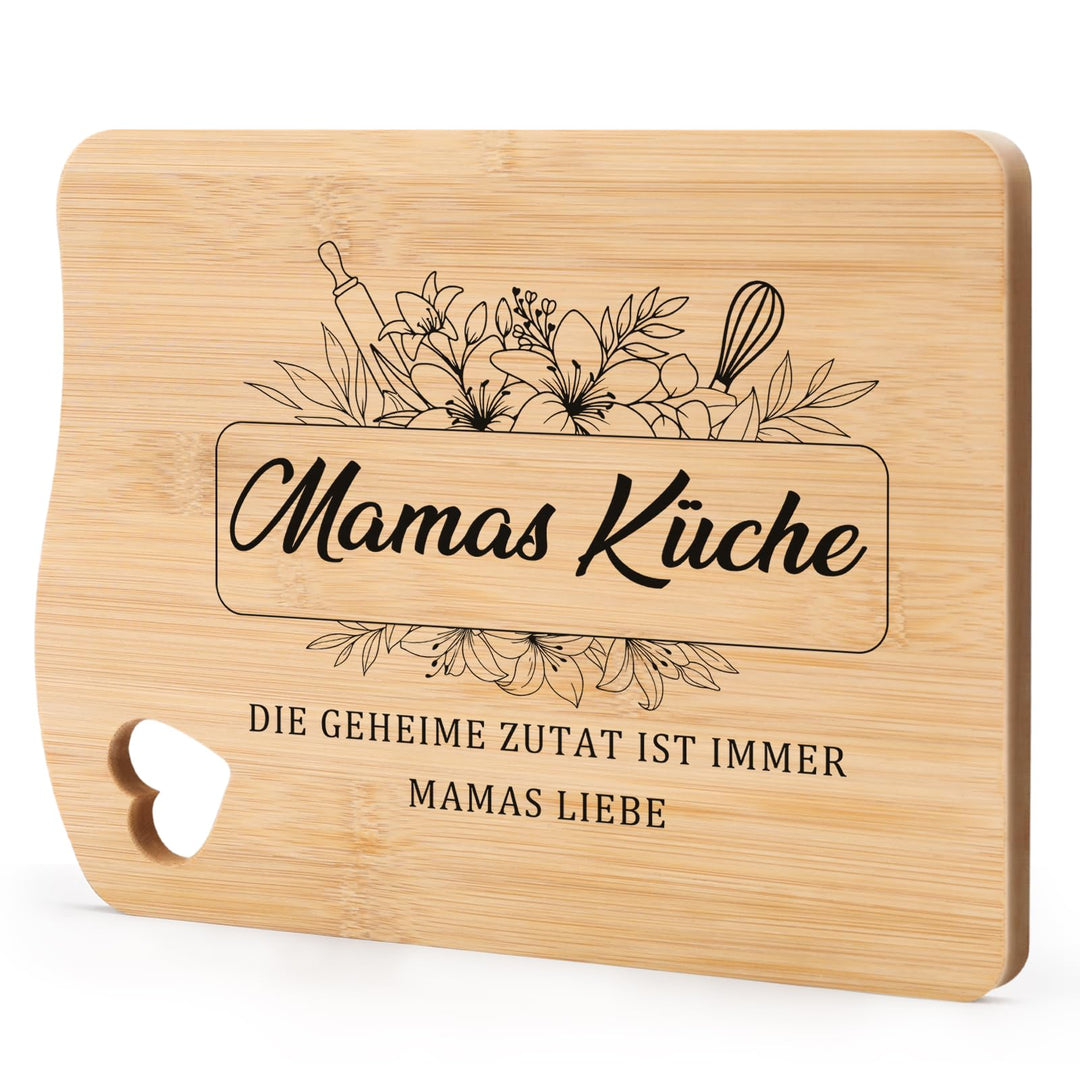 Funnli Muttertagsgeschenke für Mama, Bambus Schneidebrett Geschenke für Mama Mutter zum Muttertag Ge