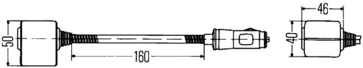 HELLA - Leseleuchte - Halogen - 12V - 6.0W - YL - Anbau - Lichtscheibenfarbe: glasklar - innen - Men