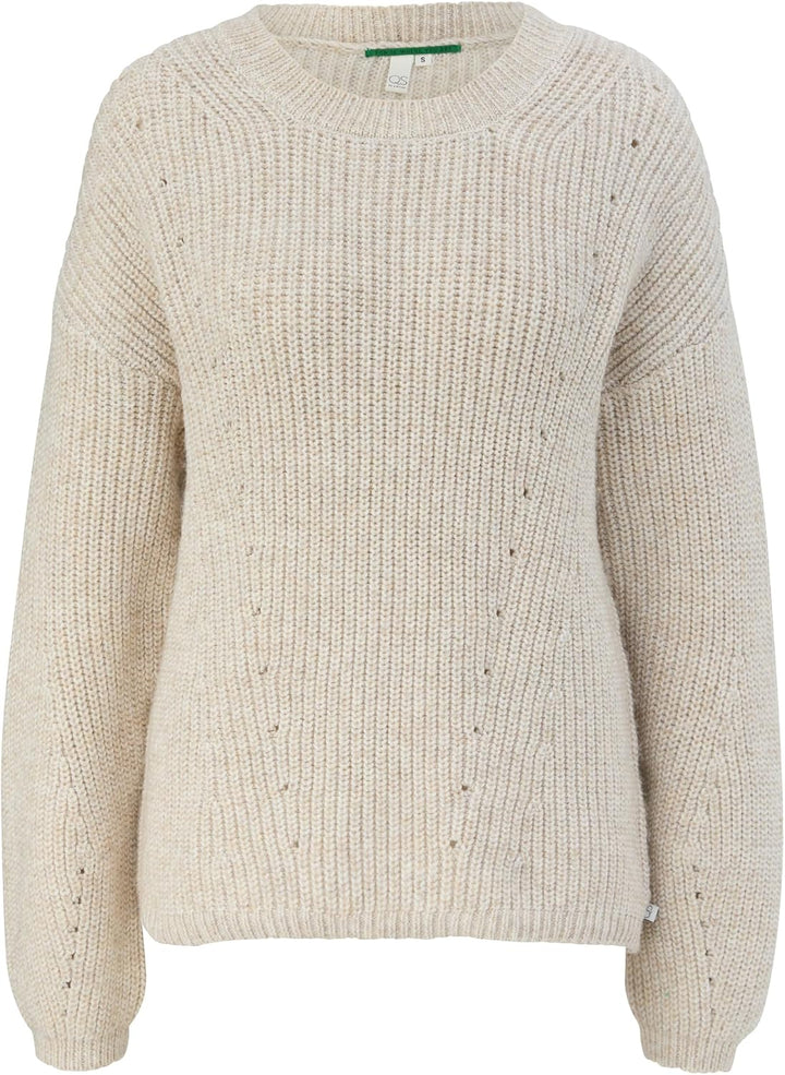 QS Damen Strickpullover M Weiss, M Weiß