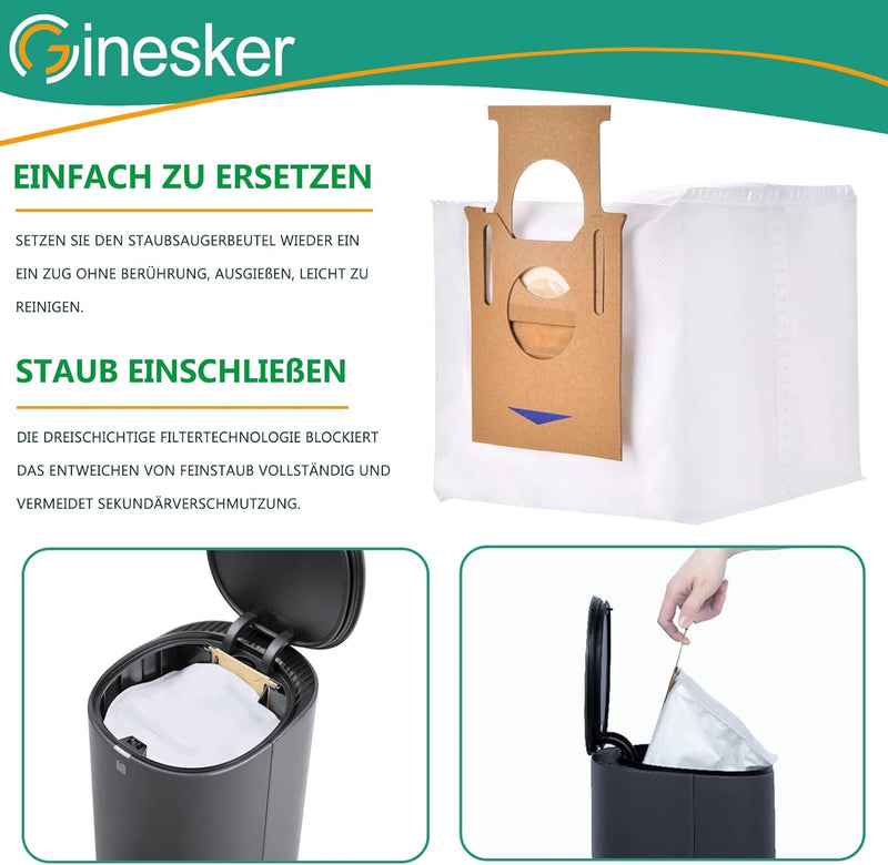 10 Stück Staubsaugerbeutel Kompatibel mit ECOVACS DEEBOT OZMO T8 T8+ T8 AIVI T8 AIVI+ T8 MAX N8+ N8