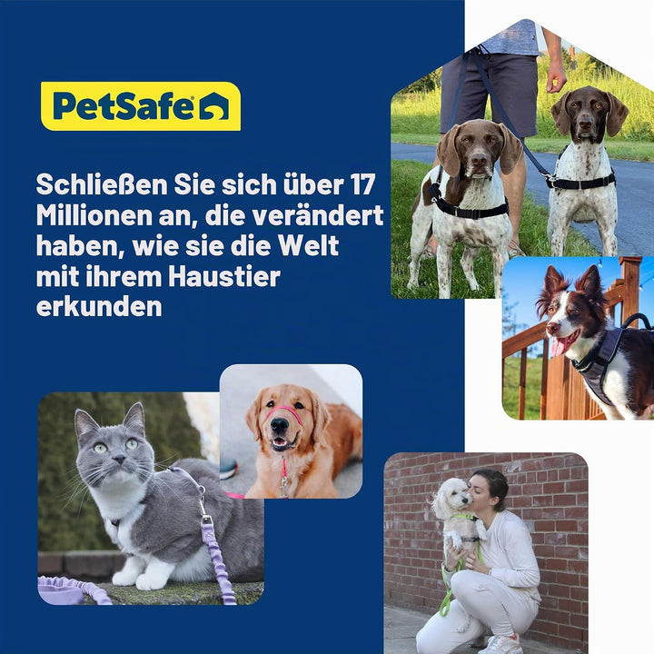 PetSafe Deluxe Easy Walk Hundegeschirr Stahlgrau / Schwarz Medium/Large, Stahlgrau / Schwarz Medium/