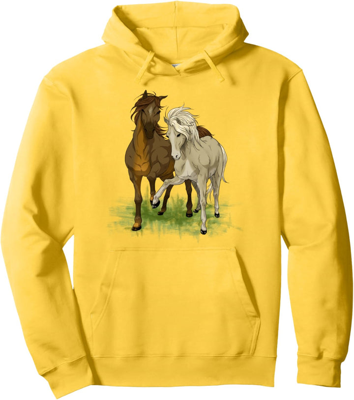 Zeichnung liebender Pferde - Pferdemotiv Pullover Hoodie