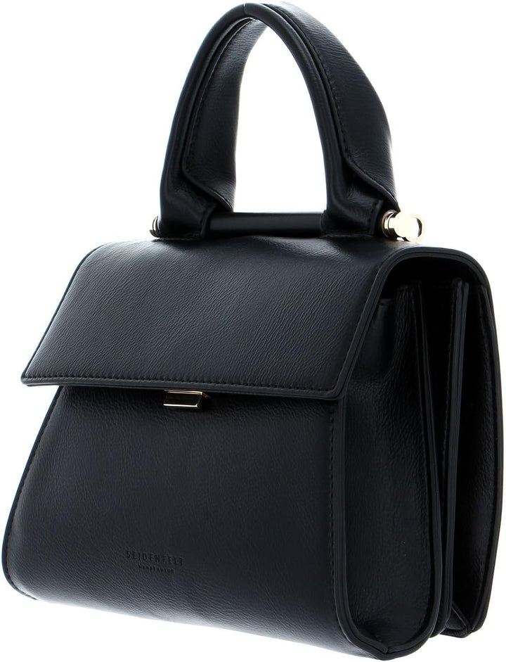 Seidenfelt Skruv Handtasche 20 cm Schwarz
