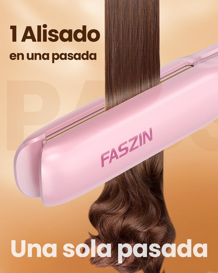 Faszin 2 in 1 Glätteisen Locken und Glätten, 20s Schnellaufheizung, Titanplatten Ionen Haarglätter f