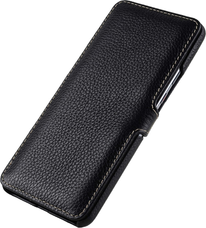 STILGUT Book Case entwickelt für OnePlus Nord Hülle aus Leder mit Clip-Verschluss, Lederhülle, Klapp