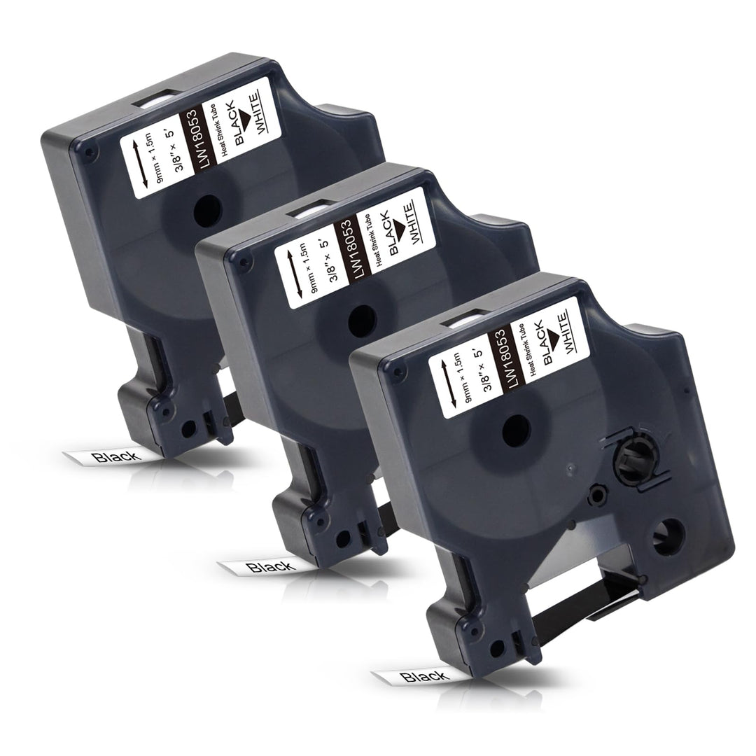 Labelwell 3x Industrie Schrumpfschlauch Kabeletiketten für 18053 S0718280 als Ersatz für Dynmo Rhino