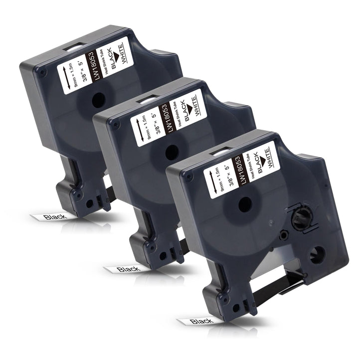 Labelwell 3x Industrie Schrumpfschlauch Kabeletiketten für 18053 S0718280 als Ersatz für Dynmo Rhino