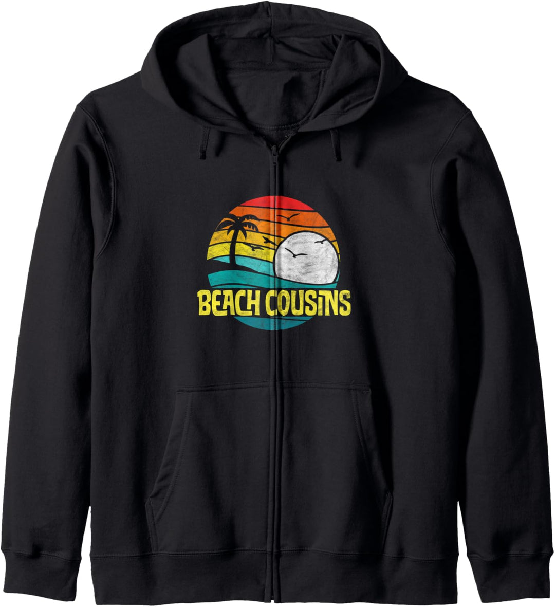 Retro Beach Cousins Beach Sun & Surf 80s Family Graphic Kapuzenjacke