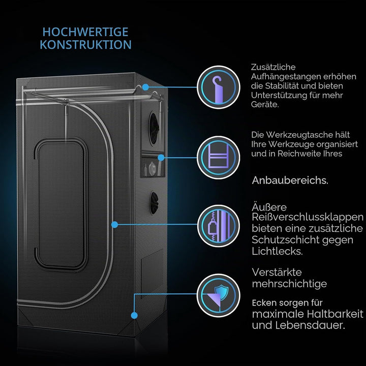 AC Infinity CLOUDLAB 733 Advance Grow Zelt, 91,4 x 91,4 x 182,9 cm, dickste 2,5 cm Stangen, höchste