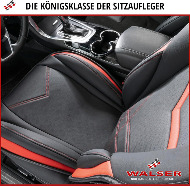 Walser Sitzauflage Auto Rey, Sitzschoner Auto schwarz/rot, Universal Auto Sitzauflagen, Autositzaufl
