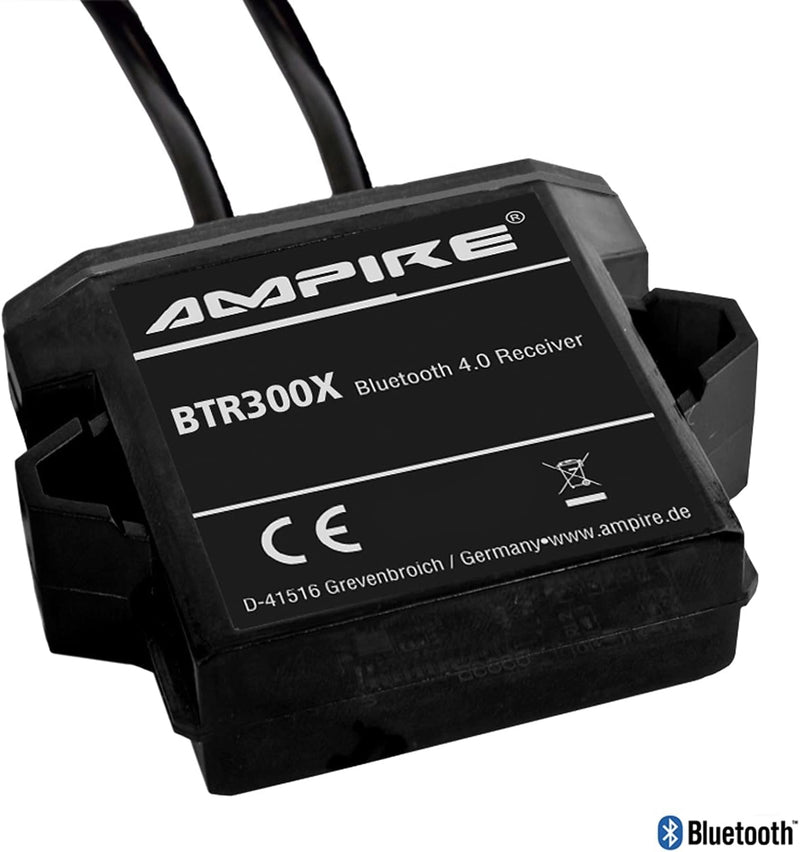 Ampire BTR300X universal Bluetooth-Adapter zum Musikstreaming mit Auto-Remote (3,5mm Klinke + USB, a