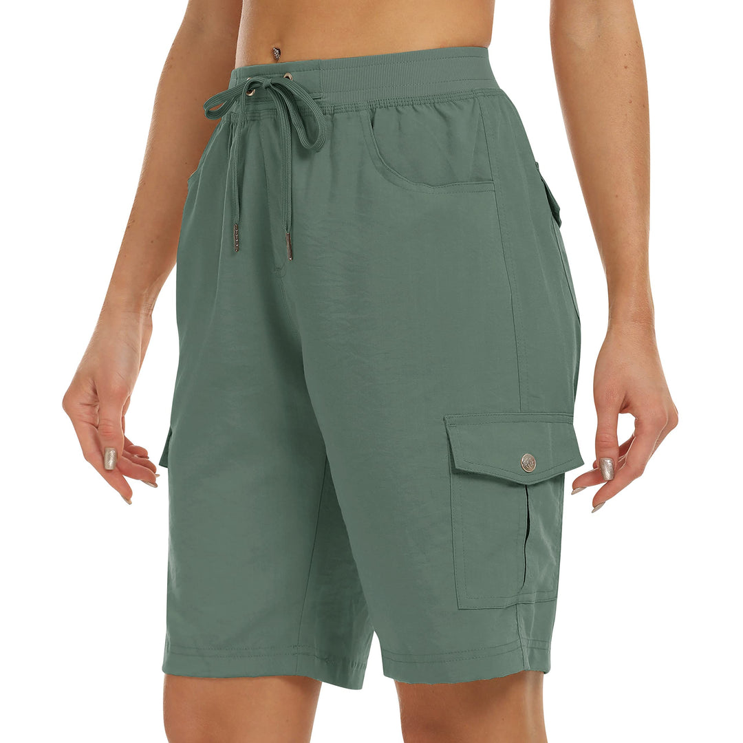 JINSHI Shorts Damen Sommer Cargohose Kurze Wanderhose Outdoor Schnelltrocknend Freizeithose mit Mehr