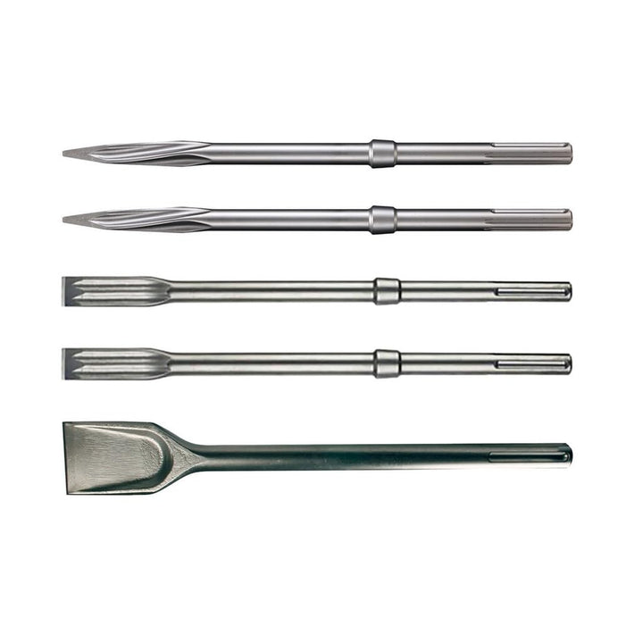Makita E-13194 SDS-MAX Meissel-Set 5-teilig, 2x Spitzmeissel, 2x Flachmeissel, 1x Breitmeissel, Long