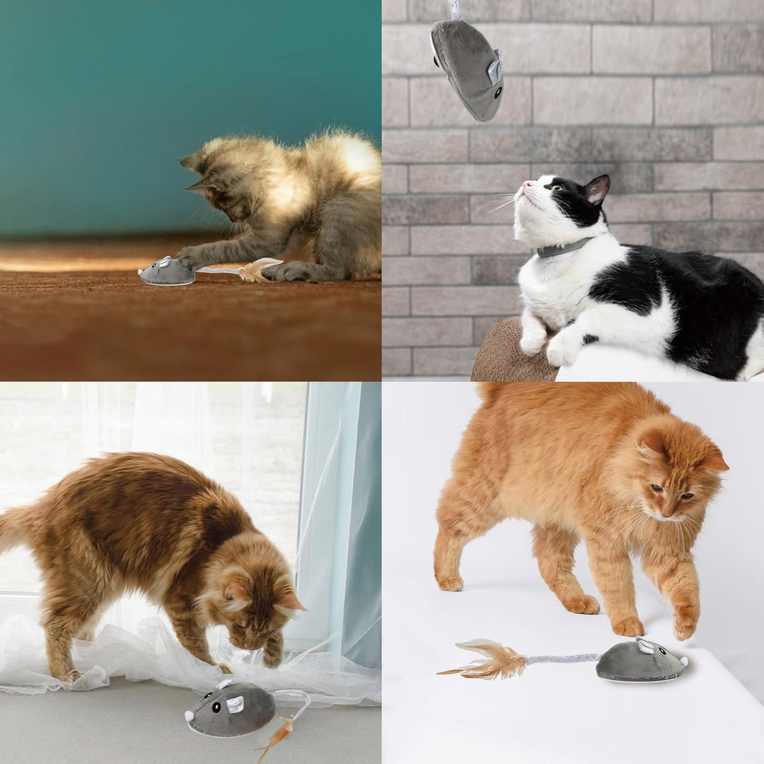 Katzenspielzeug Elektrisch Spielmaus, mit USB Kabel Wiederaufladbares, Katzenspielzeug Mäuse, Cat To