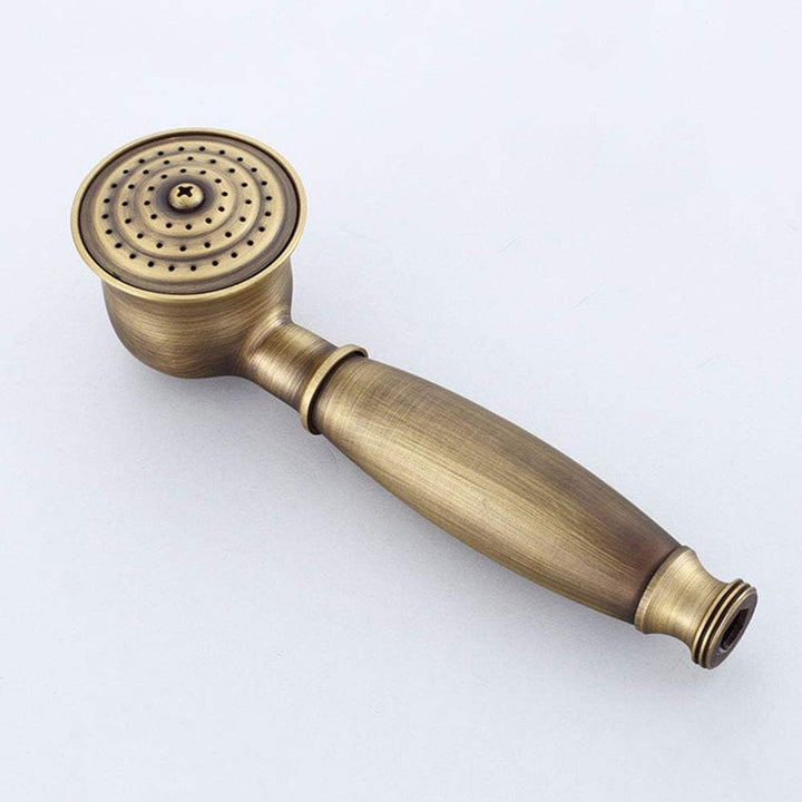 HomeLava Duscharmatur Wandmontage Einhand mit Handbrause in Antik Messing Mit Duschstange, Mit Dusch