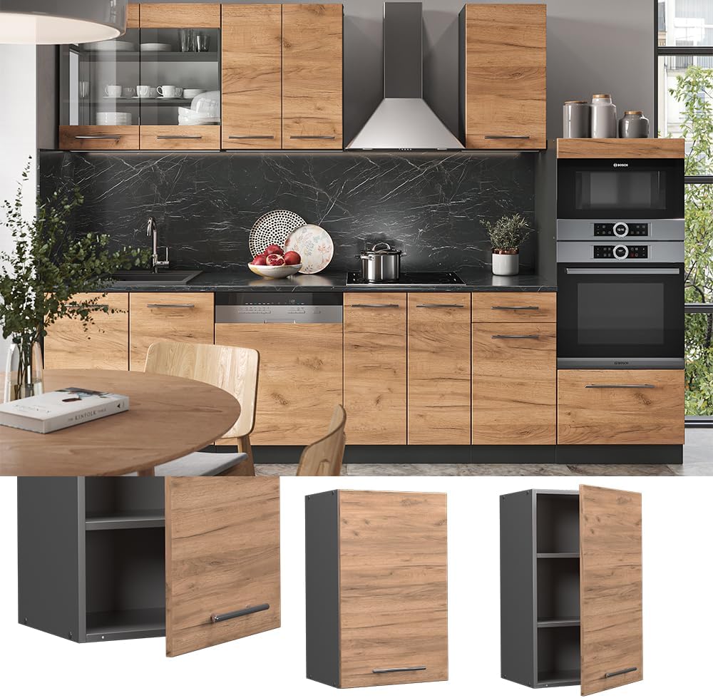 Vicco Hängeschrank Fame-Line, Goldkraft Eiche/Anthrazit, 45 cm Goldkraft Eiche Hängeschrank 45 cm, G