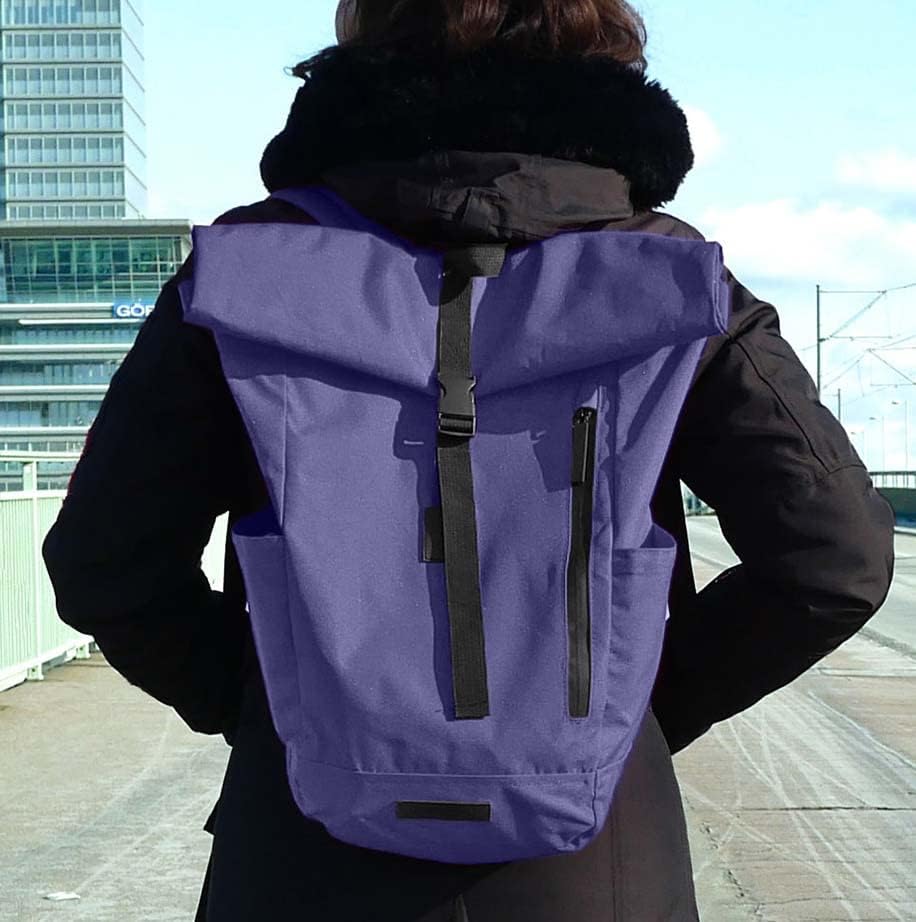 Bomence - Rolltop Rucksack für Damen &amp; Herren - Rucksack Rolltop aus recyceltem PET - Ultra leichter