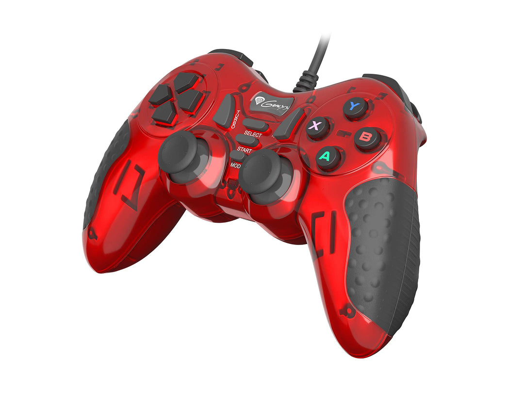 Genesis Mangan 200 Gamepad Controller PC USB Kabelgebunden mit 15 Tasten, und Force Feedback
