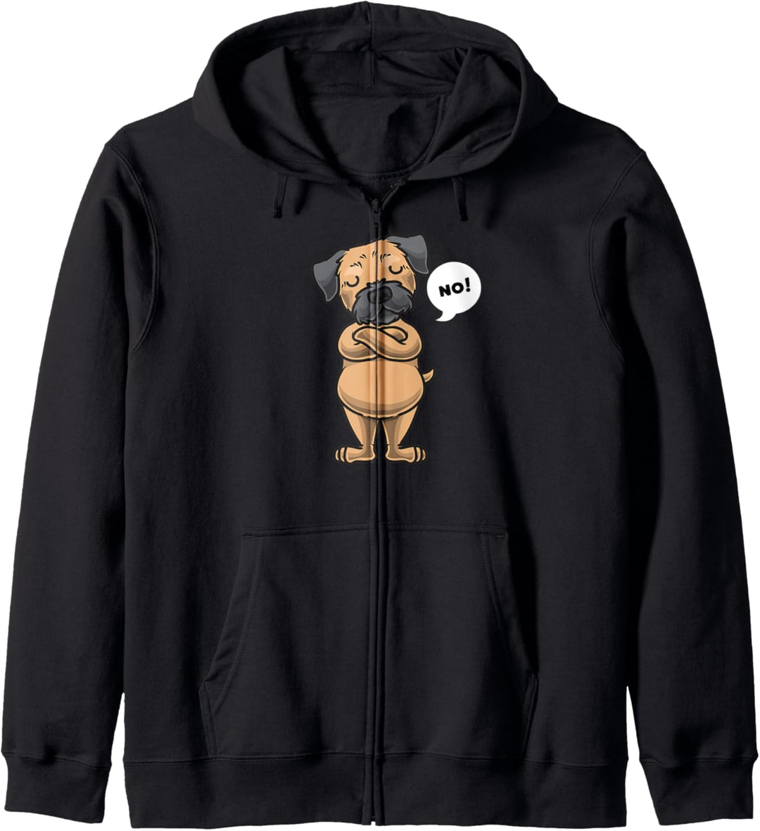Sturer Border Terrier Hund lustig Hundebesitze Kapuzenjacke