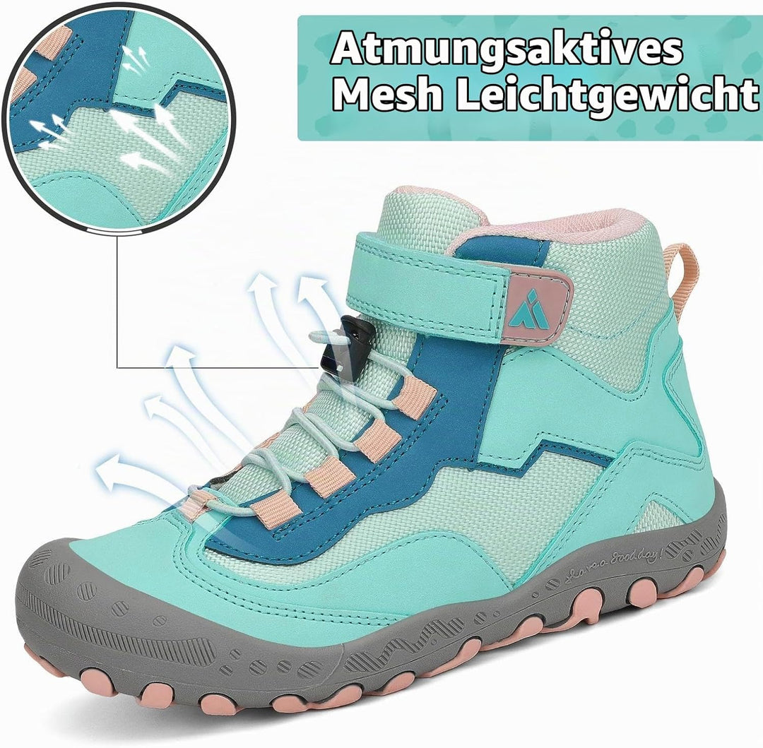 Mishansha Kinder Wanderschuhe Rutschfest Leicht Trekking Wanderstiefel für Jungen Mädchen Gr.24-38 G