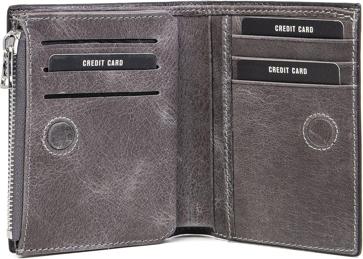 Solo Pelle® Slim Wallet KOMPA mit Münzfach [bis zu 13 Karten] Slimwallet [RFID-Schutz] Kartenetui [L