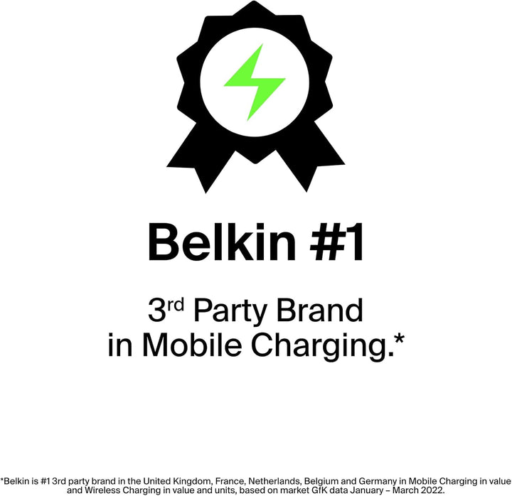 Belkin tragbares USB-C-Ladegerät, 20.000 mAh, 20K Powerbank mit USB-C-Ein-/Ausgang und 2 USB-A-Ansch