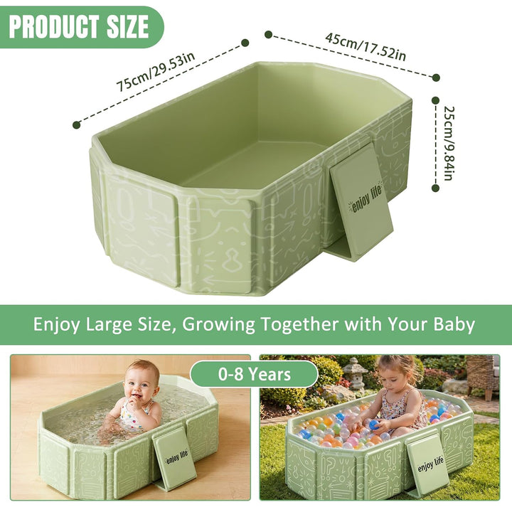 Faltbare Badewanne für Kinder, Tragbare Badewanne, Grosse Kleinkindbadewanne, Tragbares Duschbecken,