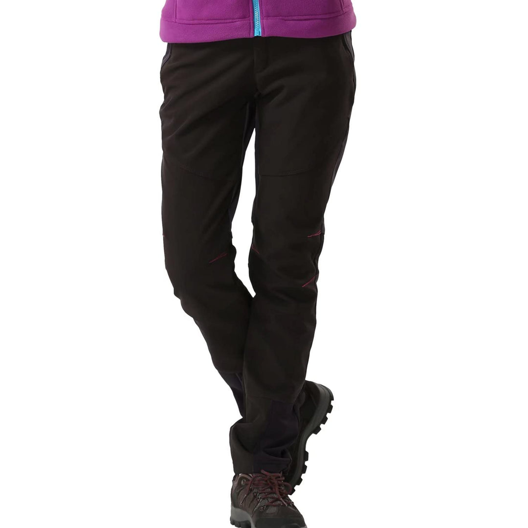 FLYGAGA Damen Outdoorhose Softshellhose Wanderhose Gefüttert Fleece Warm Wasserdicht Winddicht Softs