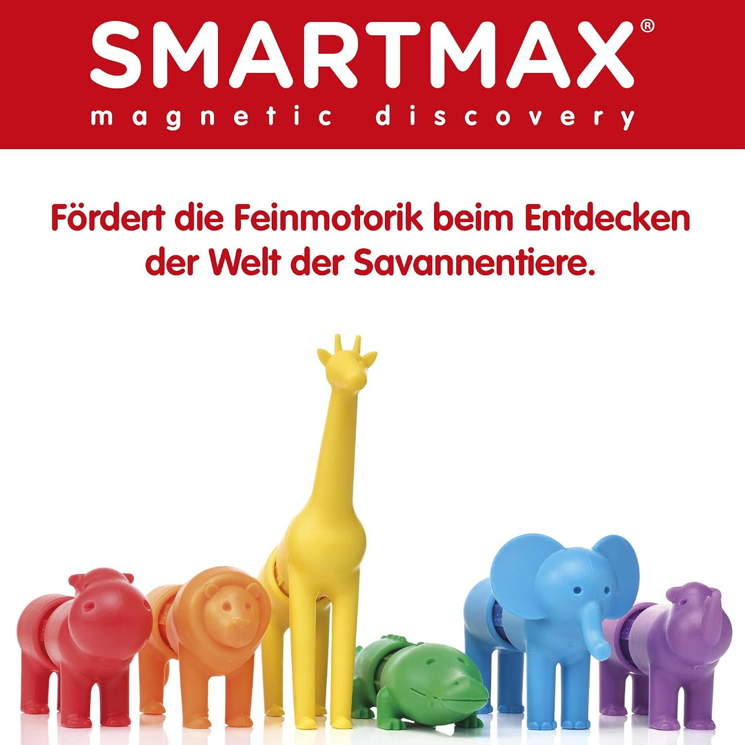 SmartMax - My First Safari Animals, Magnetic Discovery Play Set, 18 pieces, 1-5 Years Einzelbett, Ei