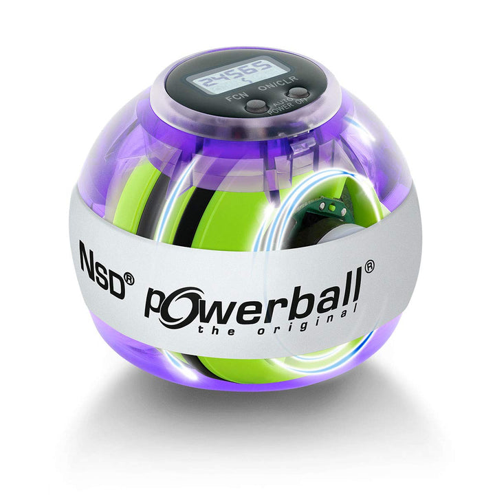 Powerball Autostart Multilight Max, gyroskopischer Handtrainer mit blau-rotem Lichteffekt inkl. Aufz