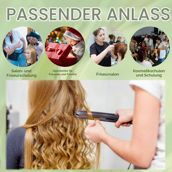 Mannequinkopf mit menschlichem Haar 18&