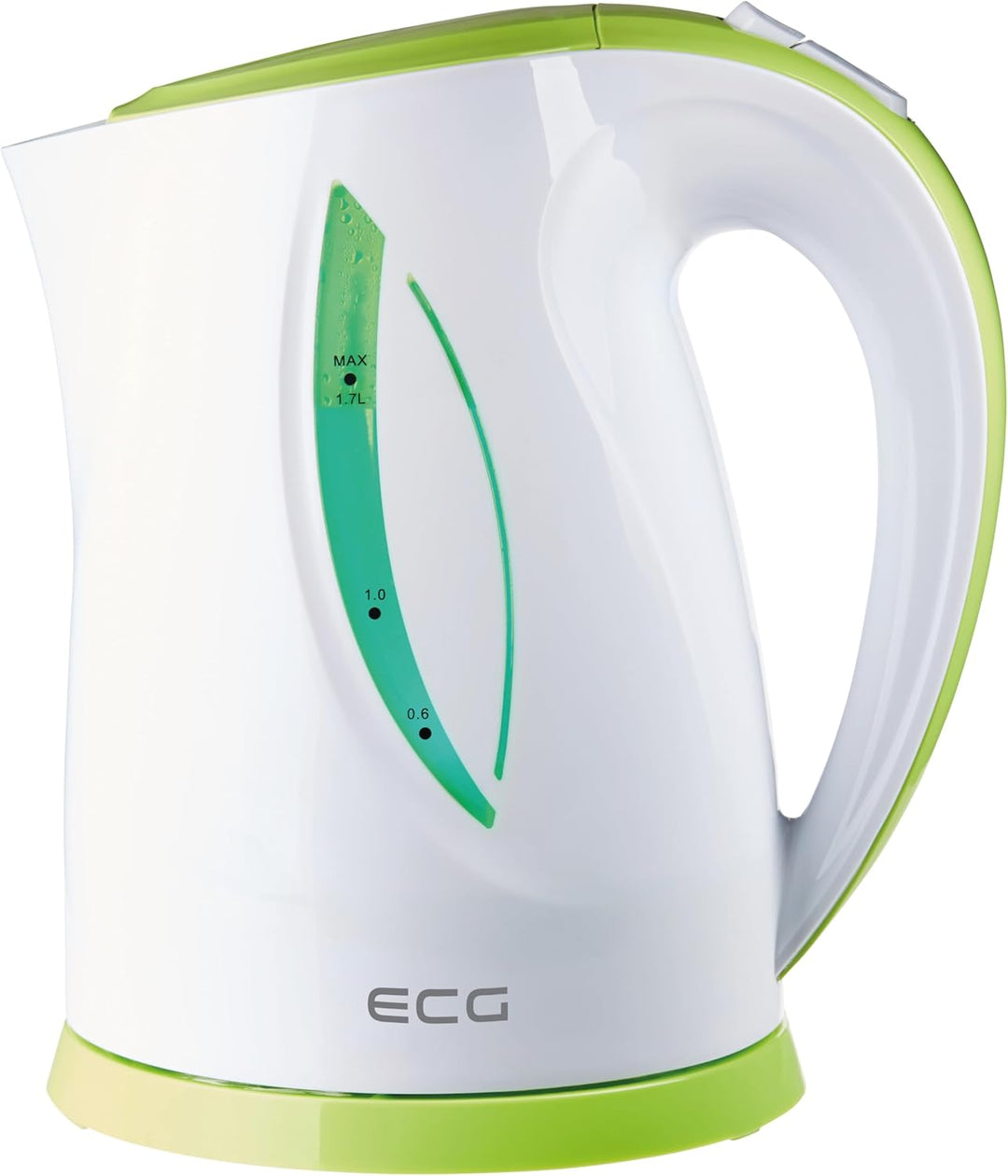 ECG RK 1758 Green, Wasserkocher, 1,7 Liter, Grün-weiss, Plastik, 1.7 liters