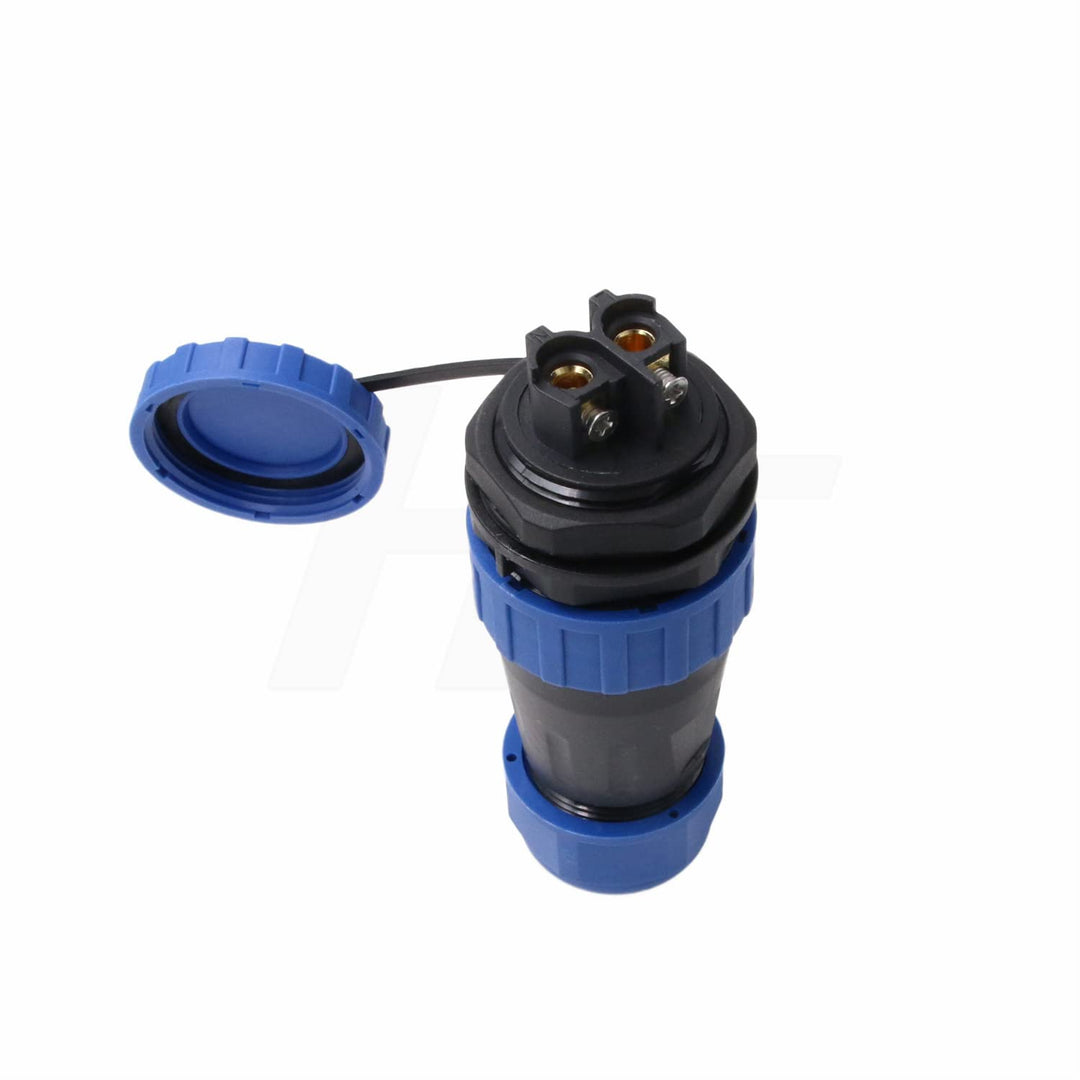 TY28 2 Pin 45A lötfrei Luftfahrt wasserdicht Boot Marine Schnellkupplung Panel Mount Connector männl
