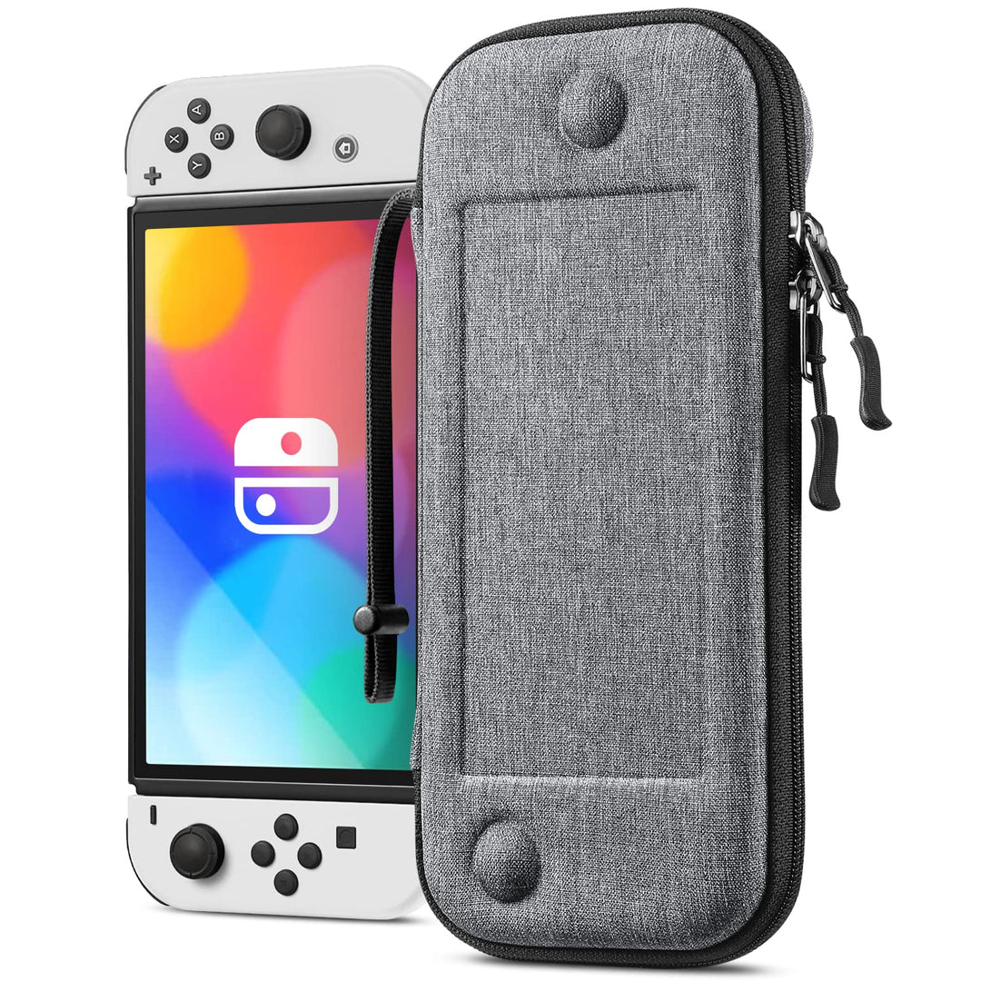 Fintie Slim Tasche Kompatibel mit Nintendo Switch/Switch OLED Modell - [Ultradünn] Stossfeste Hartsc