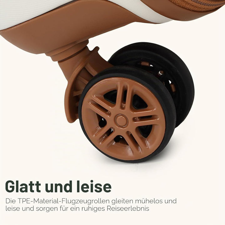 KONO Koffer Trolley Kofferset 3 Teilig Reisekoffer von ABS+PC Hartschalenkoffer mit 4 Rollen TSA Sch