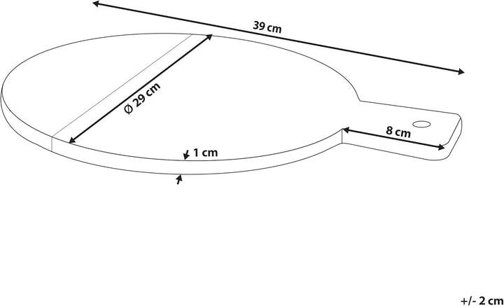 Beliani Servierplatte Marmor weiss ø 29 cm rund handgefertigt Acharnes