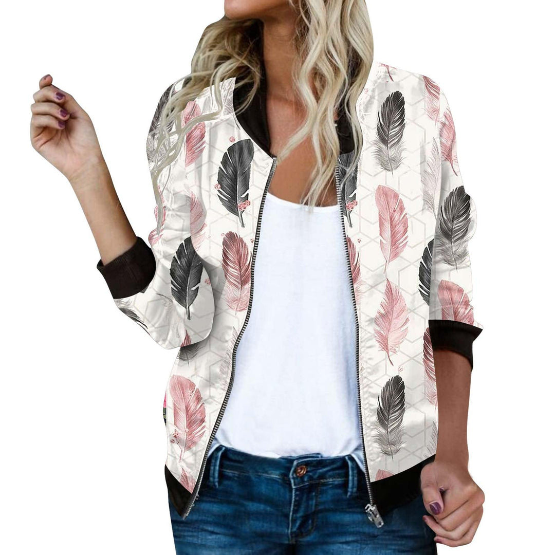 Sommerjacke Damen Kurze Bomberjacke Winter Frauen Blouson Jacke Dünne Kurzjacke Basic Pilotenjacke F