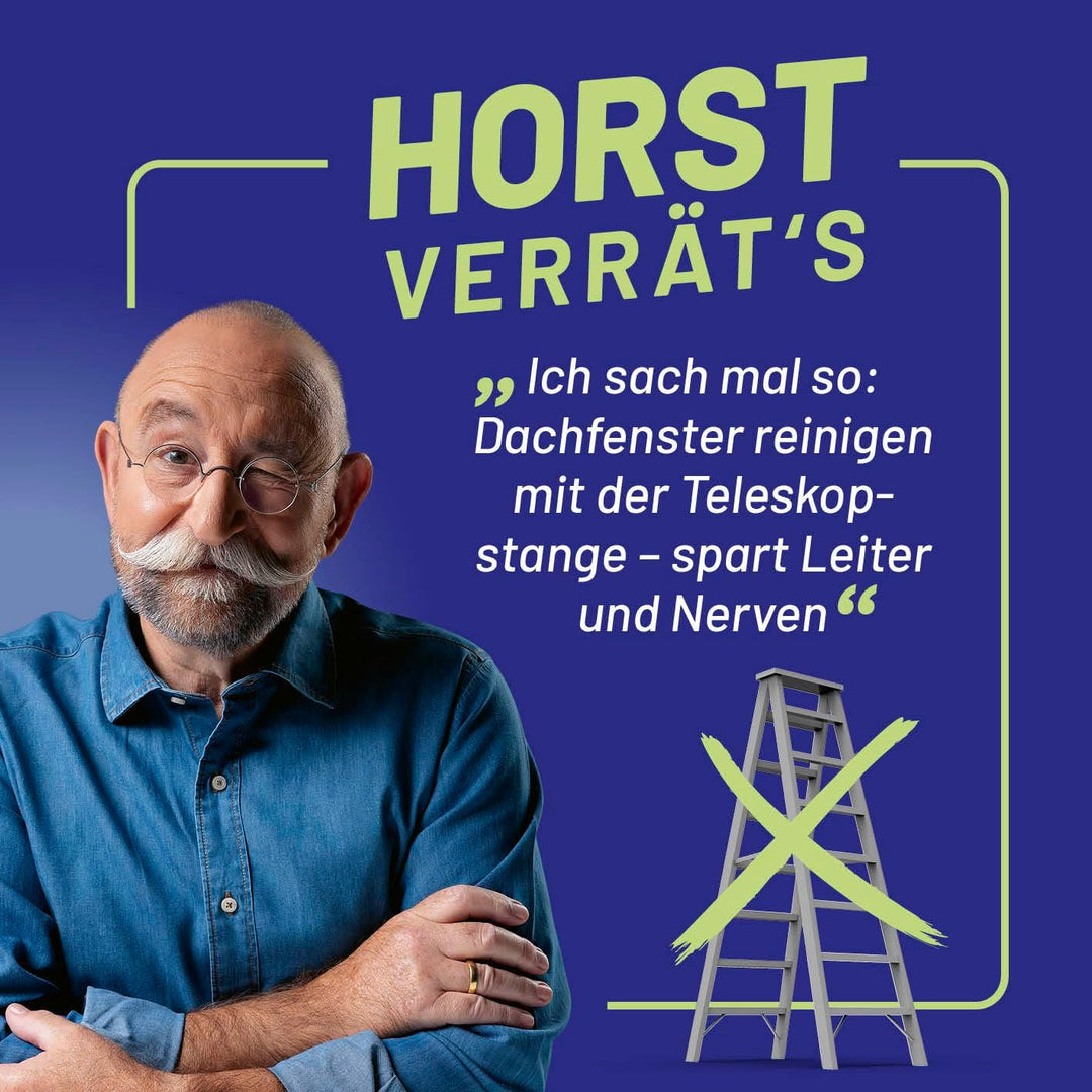 Fensterreiniger Set - Fensterabzieher mit 3-in-1 Sprüh-, Wisch- und Auffangfunktion - Abzieher ohne