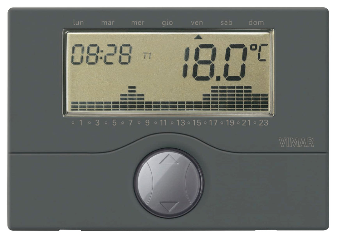 Vimar 01910.14 Elektronischer Uhrenthermostat für die ON/OFF-Raumtemperaturregelung (Heizung und Kli
