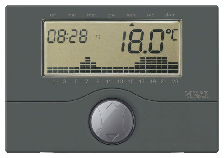 Vimar 01910.14 Elektronischer Uhrenthermostat für die ON/OFF-Raumtemperaturregelung (Heizung und Kli