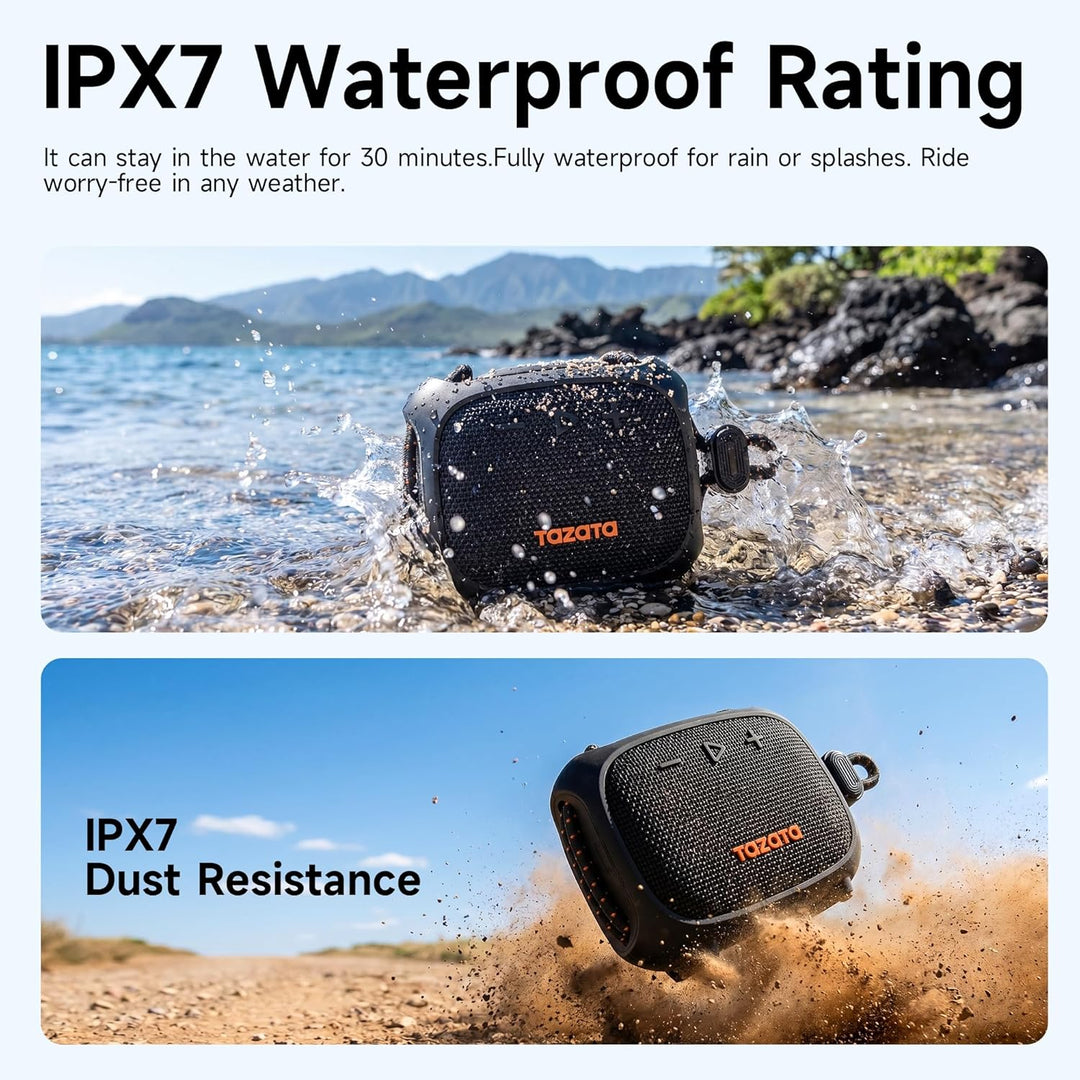 TAZATA Robuster Outdoor-Lautsprecher, IPX7 wasserdicht, schwimmender Bluetooth-Lautsprecher mit 11 S