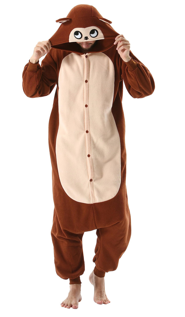 SimZoo Unisex Pyjamas Onesies Tiere Kostüm Cosplay Erwachsene Karneval Nachtwäsche Halloween Schlafa