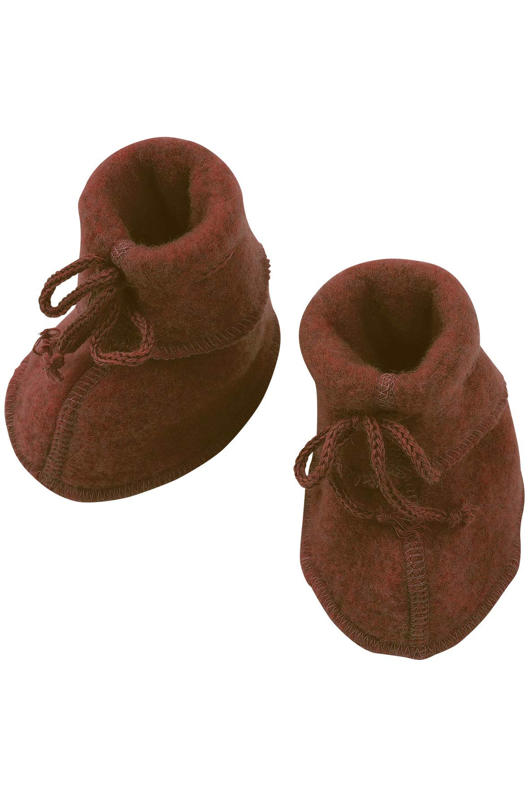 Engel Natur, Baby-Schühchen Fleece, 100% Wolle (kbT) (62-68, Zimt Melange) 62-68 Zimt Melange, 62-68