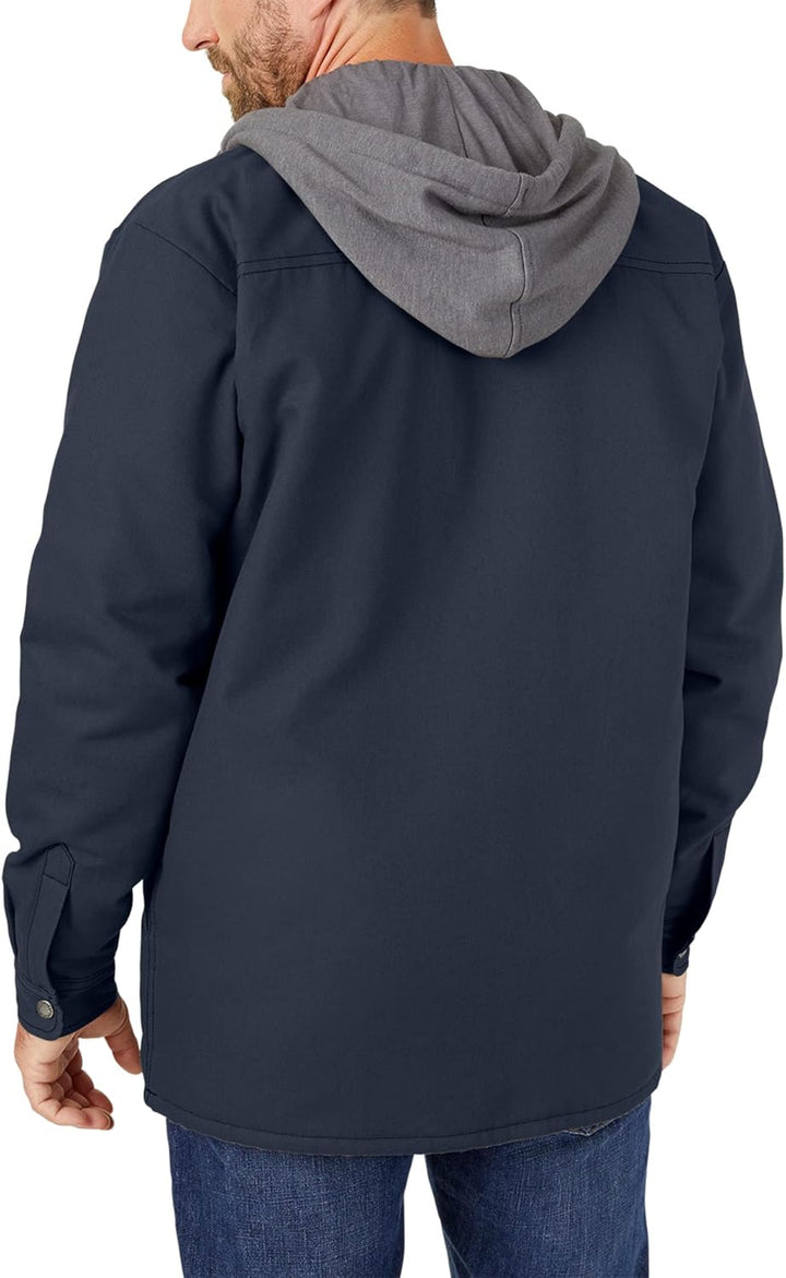Dickies Herren Fleece Hooded Duck Shirt Jacket with Hydroshield Arbeits-Utility-Oberbekleidung XS Du