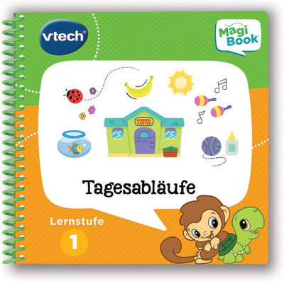 Vtech 80-481204 Lernstufe 1 - EIN Tag im Kindergarten MagiBook Lernbücher, Mehrfarbig & 80-480804 -