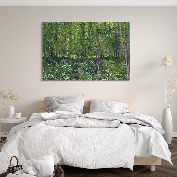 Leinwand (80x60cm): Vincent van Gogh - Bäume und Unterholz 80x60 cm, 80x60 cm