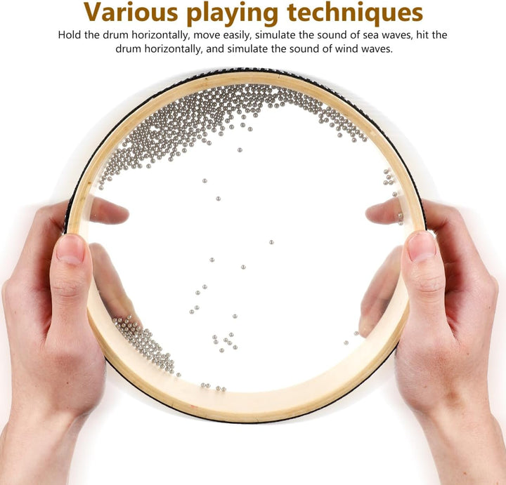 ERINGOGO 2 Stück Wellenperle Handtrommel Meereswellen Sound Drum Sound Healing Percussion Musikinstr