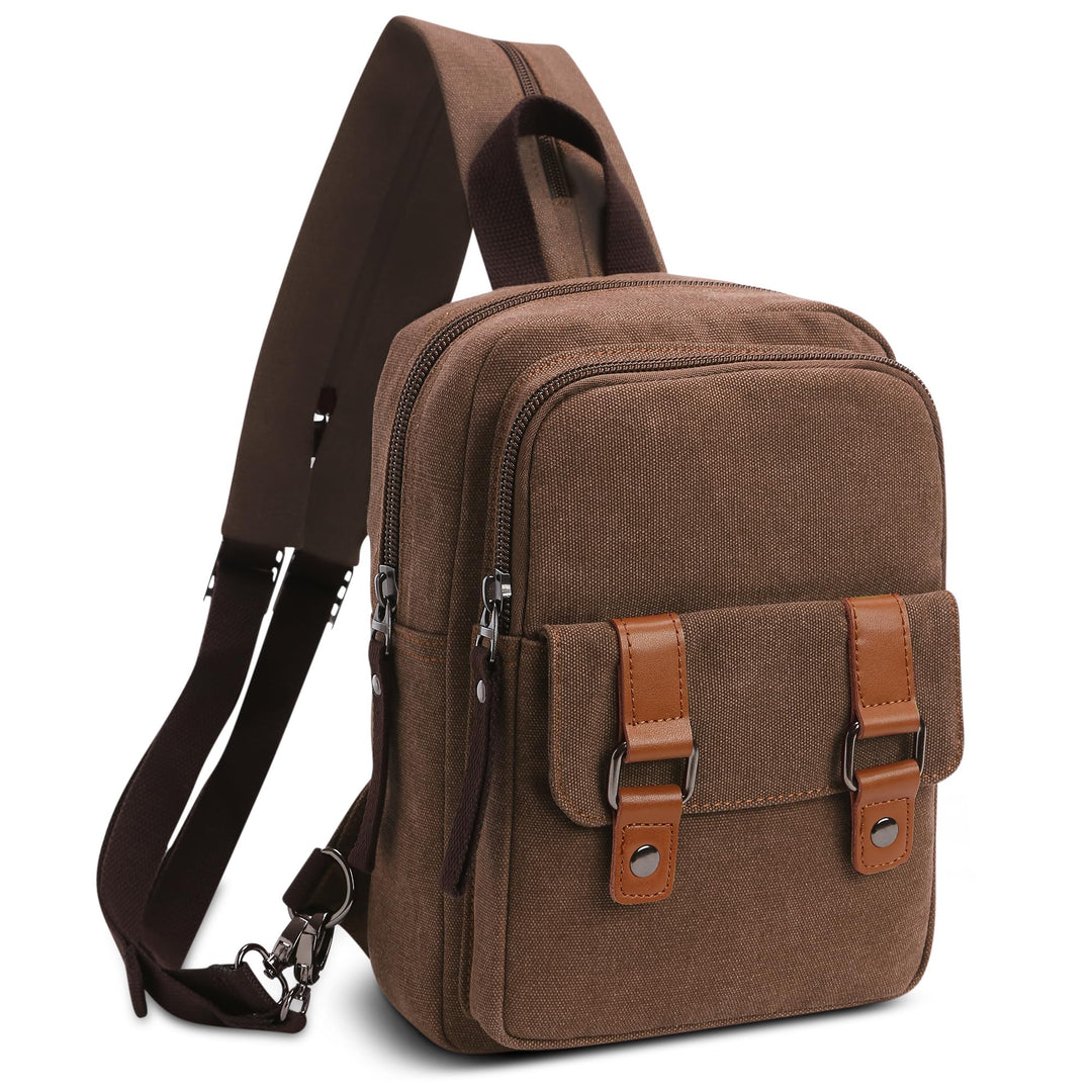 Herren Rucksack Damen Klein Tagesrucksäcke Mode Brusttasche Sling Bag Leinwand Schultertaschen Kurie